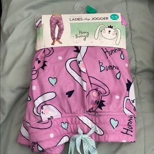 Ladies sleep jogger pajama pant Hunny bunny XL new